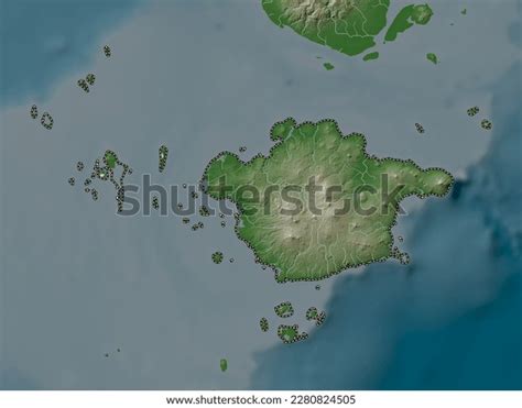 Basilan Province Philippines Elevation Map Colored Stock Illustration ...