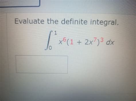 Answered Evaluate The Definite Integral Bartleby