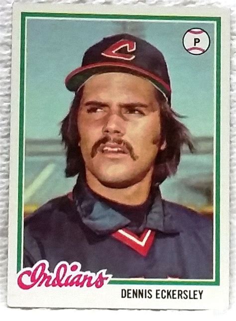 1978 Topps 122 Dennis Eckersley Indians Graded 7 5 NM Cleveland