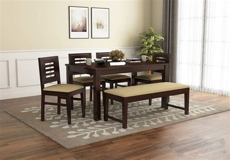 Ramdoot Furniture Solid Sheesham Wood Dining Table Seater Six