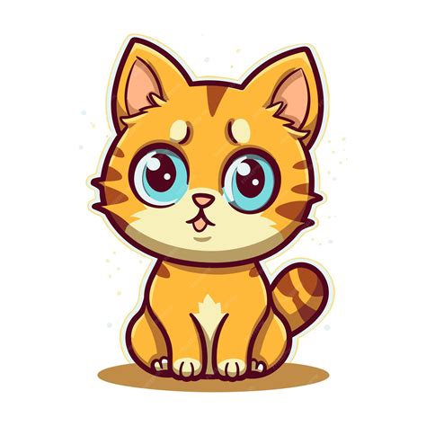 Premium Vector Vector Cute Cat Cartoon Vector Icon Illustration