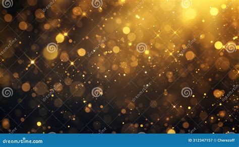 Golden Bokeh Lights Background Stock Image Image Of Holiday