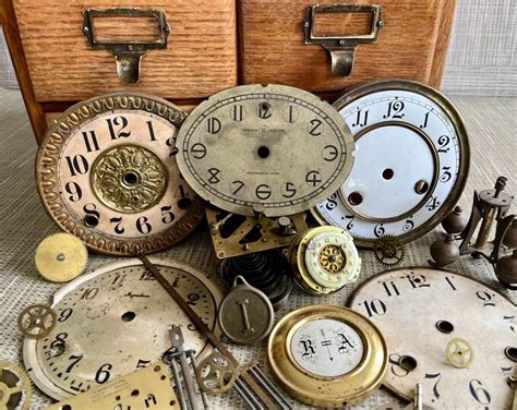 Salvaged Vintage Clock Parts Altered Art Supplies Steampunk Supplies