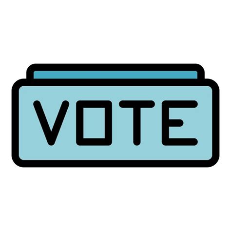 Icono De Campaña De Votación Vector De Contorno Voto Electoral Encuesta