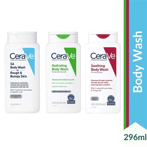 Cerave Sa Salicylic Acid Hydrating Soothing Body Wash 296ml 10oz