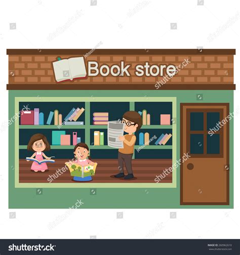 Book Store Vector Illustration On White Vector De Stock Libre De