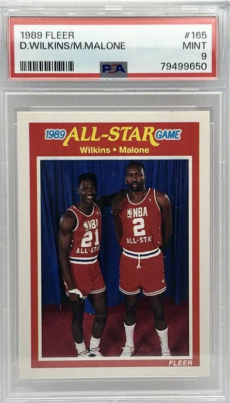 Fleer Basketball Dominique Wilkins Moses Malone Psa