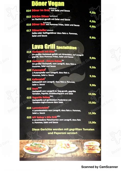 Menu At My Kebap S Restaurant Hamburg