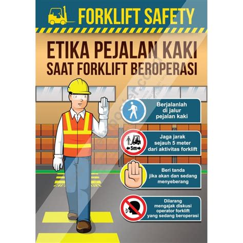 Jual Sp314 Poster K3 Safety A2 Forklift Safety Etika Pejalan Kaki