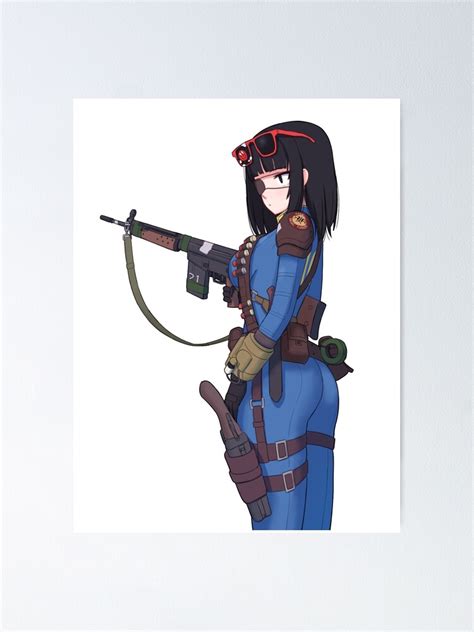 Anime Fallout Girl Art Decal Poster For Sale By Megapanda687 Redbubble