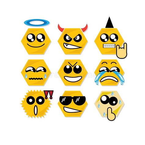 Icon Face Hexagon Stock Vector Illustration Of Icons 83799743