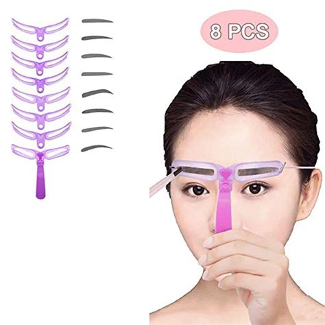 8 Styles Eyebrow Stencil 8 Styles Eyebrow Shapes Diy Grooming Stencil Kit Shaping Template Card