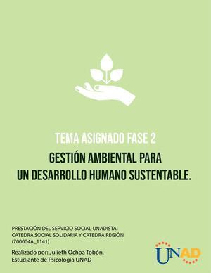 Calam O Gesti N Ambiental Para Un Desarrollo Humano Sustentable