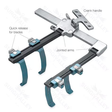 Titanium Super Slide Laminectomy Retractor Set