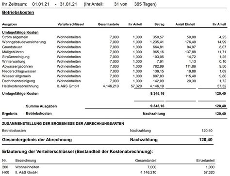 B S Hausverwaltungs Gmbh Betriebskostenabrechnung F R Eigent Mer