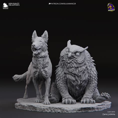 Scratch and Owlbear Cub – DC3DART.COM