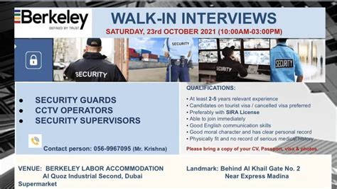 Security And Services Vacancies X Dubai Uae Gulf Career Hunt