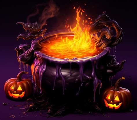 Premium AI Image | halloween photo of a witch cauldron