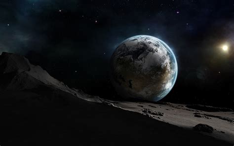 Earth and Moon Wallpaper - WallpaperSafari