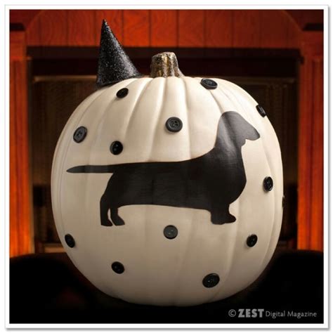 Happy Halloweenie Dachshund Dog Pumpkin Halloween Silhouettes