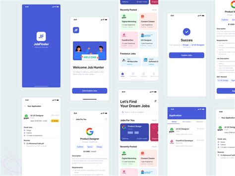 Job Finder App Ui Kit Free Figma Resource Figma Elements