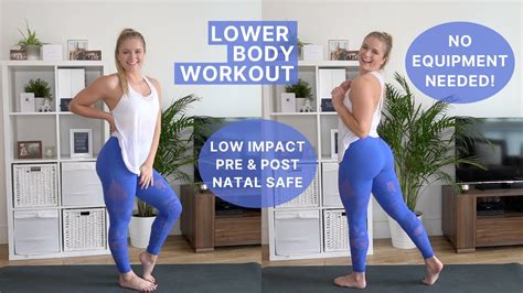 Low Impact Legs Booty Workout No Equipment Lower Body Burn Youtube