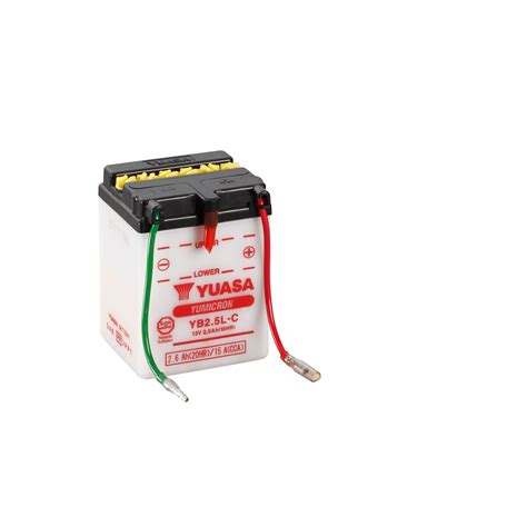 YUASA Batterie Dry Charged ohne Batteriesäure 12V 2 5Ah YB2 5L C1