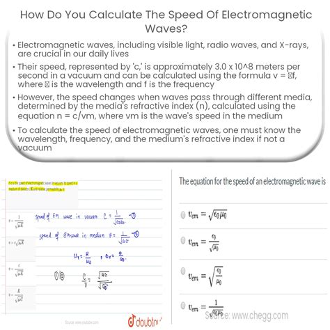 ¿cómo Calculas La Velocidad De Las Ondas Electromagnéticas