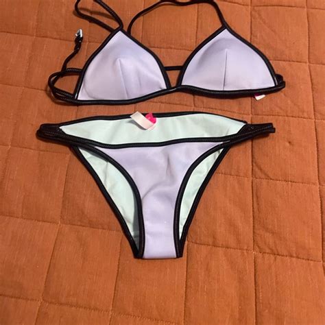 Victoria S Secret Swim Stylish Black And White Bikini Set Poshmark