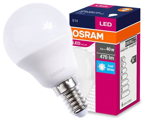 OSRAM ŻARÓWKA E14 LED KULKA 5W 40W 470lm 4000K 4058075147911 Cena