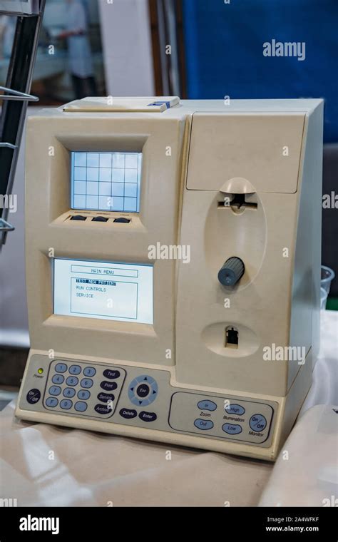 Modern Automatic Sperm Analyzing Machine In Medical Lab Stock Photo Alamy