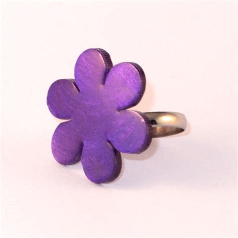 Ring Blume Violett Piercing And More