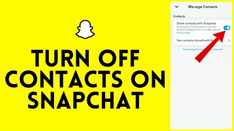 How To Turn Off Contacts On Snapchat Full Guide Youtube