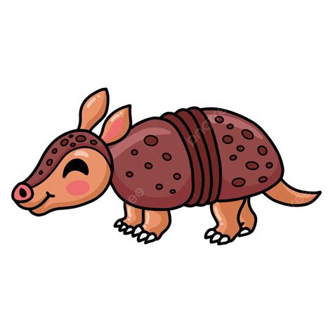 Pequeño Y Lindo Personaje De Dibujos Animados De Armadillo PNG dibujos