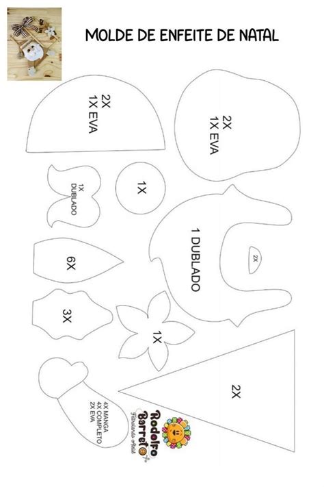 Moldes De Enfeites De Natal Para Imprimir Feltro Fácil Moldes