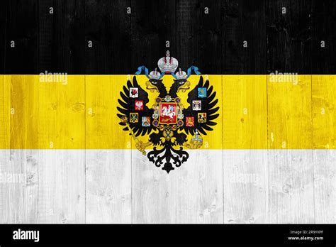 Russian imperial flag with a double-headed eagle. The first official ...