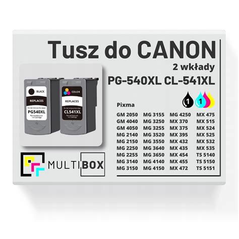 Tusz Canon 540 541 W Tusze Drukarki I Skanery Sklepy Opinie Ceny