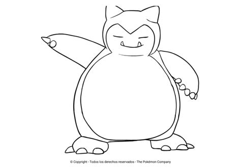 Los Mejores Dibujos De Snorlax Para Colorear Todo Para Colorear