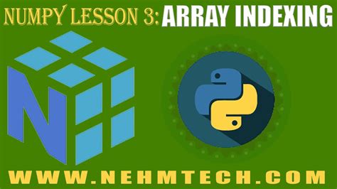 Numpy Tutorials Lesson 3 Array Indexing Youtube