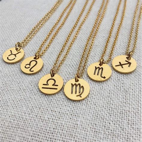 Astrology Necklace Zodiac Gold Jewelry Zodiac Jewelry Astrology