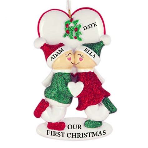 Under The Mistletoe Couple Personalized Christmas Ornament Christmas