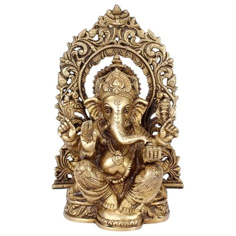 Buy ARTVARKO Brass Ganesh Idol Statue Elephant Murti God Ganesha