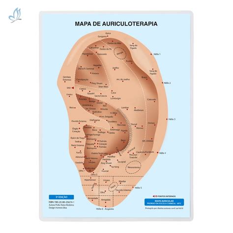 Mapa Auriculoterapia Pontos De Acupuntura Auricular Shopee Brasil