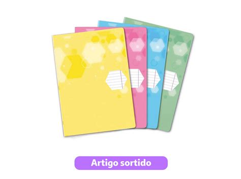 Caderno Agrafado A4 Auchan Capa Pp Pastel Pautado 48 Folhas Cores