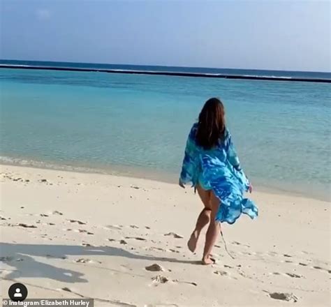 Elizabeth Hurley Shows Off Her Phenomenal Figure In A Tiny Red Bikini Daily Mail Online