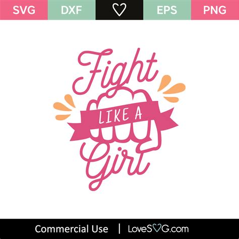 Fight Like A Girl Svg Cut File