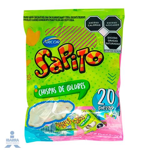 Chocolate Arcor Sapito Chispas 20 Pzas Ibarra Mayoreo