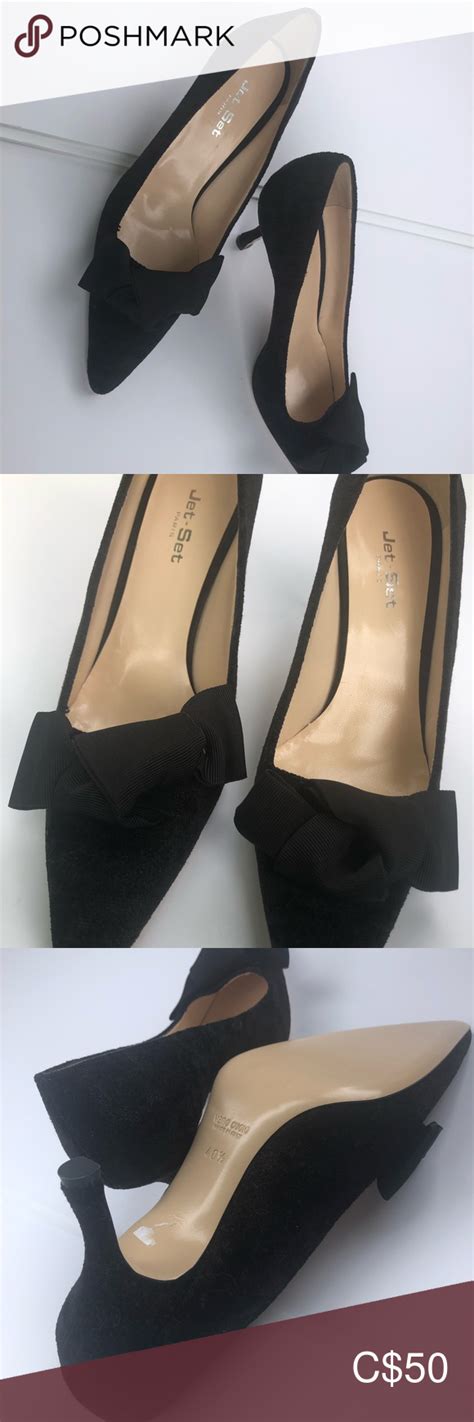 Jet Set Paris Black Heels With Bow Black Heels With Bow Black Heels Low Heels