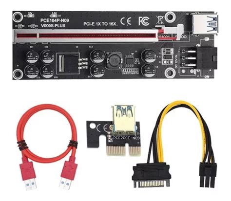 Placa Riser S Plus Pci E Cabo Usb Extensor Cm Parcelamento