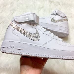 Men S Swarovski Nike Air Force With Swarovski Diamond Sneakers On